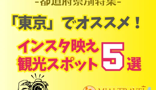 「東京」でオススメ！インスタ映え観光スポット5選【都道府県別特集】